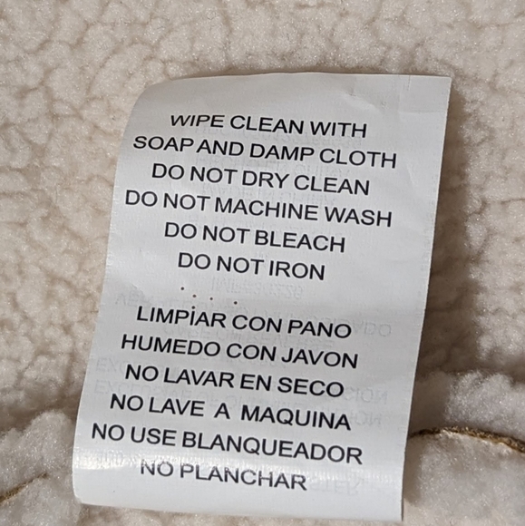 Womans Sherpa Jacket,Tan & White w/ Pytho Pattern - Picture 10 of 11